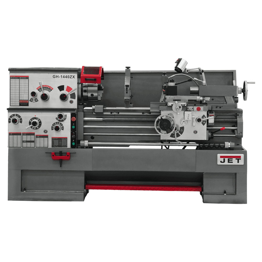 Jet Tools GH-1440ZX 7-1/2 HP Large Spindle Bore Lathe with ACU-RITE 303 DRO, 3 Phase/230V/460V Main - Image