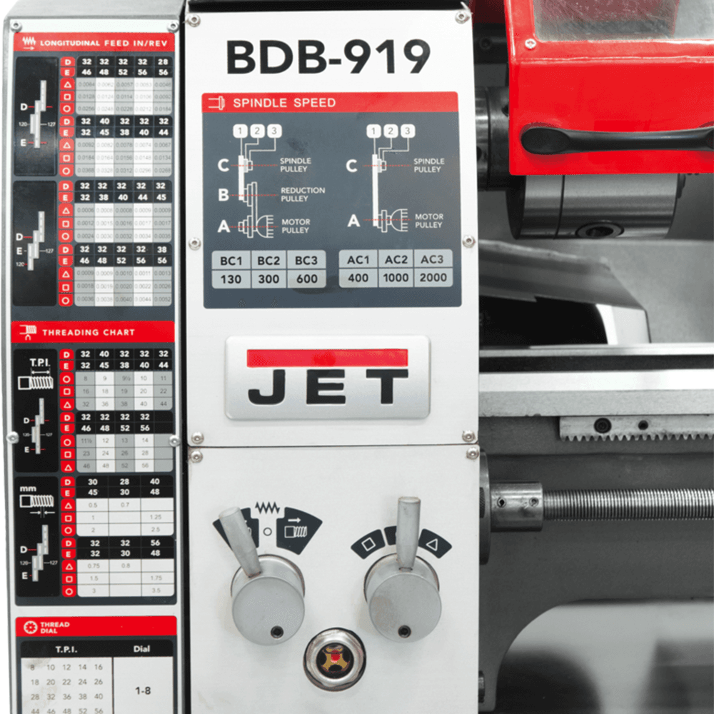 Jet Tools BDB-919 3/4 HP Belt Drive Bench Lathe, 1 Phase/115V Alt 7 - Image