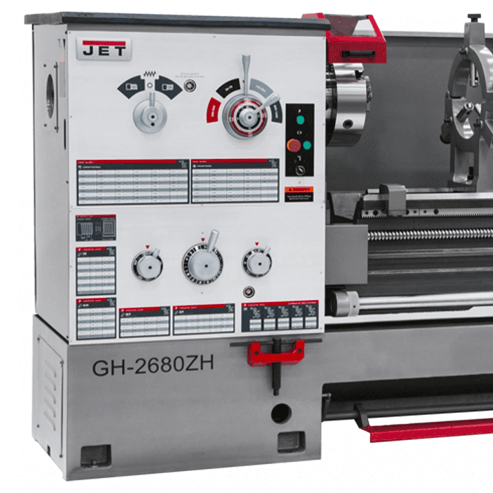Jet Tools GH-2680ZH 4-1/8&quot; Spindle Bore Geared Head Lathe, 3 Phase/230V/460V Alt 1 - Image