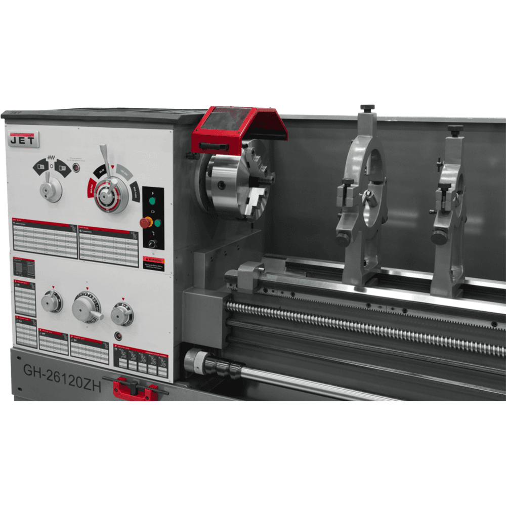 Jet Tools GH-26120ZH 4-1/8&quot; x 10 HP Spindle Bore Lathe with ACU-RITE 203 DRO, 3 Phase/230V/460V Alt 5 - Image