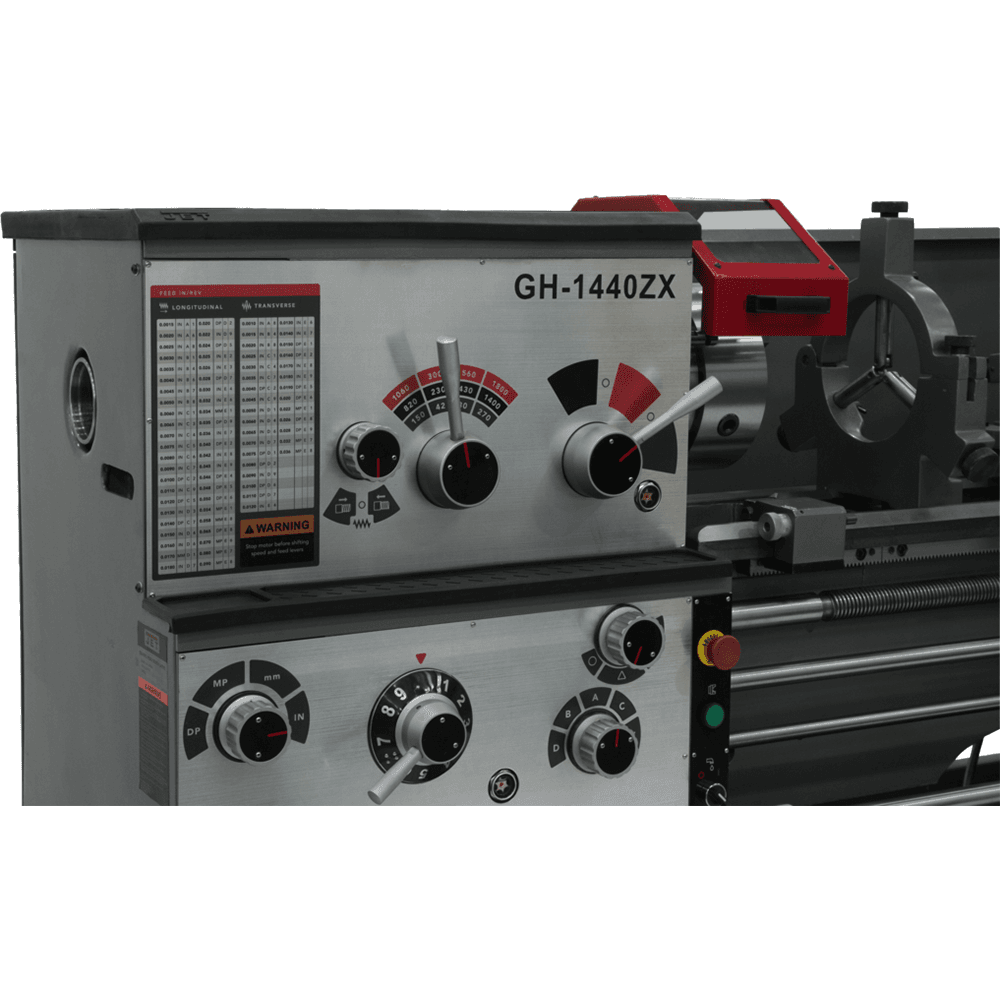 Jet Tools GH-1440ZX 3-1/8&quot; Spindle Bore Geared Head Lathe, 3 Phase/230V/460V Alt 1 - Image