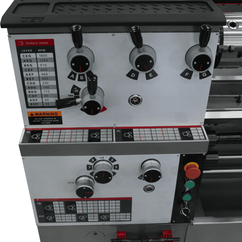 Jet Tools GH-1440-1 3 HP Geared Head Lathe, 1 Phase/230V Alt 9 - Image
