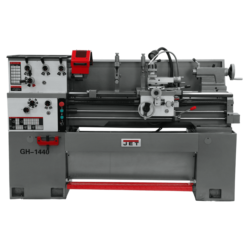 Jet Tools GH-1440-3 3HP Geared Head Engine Lathe with NMS300 DRO, 3 Phase/230V/460V Main - Image