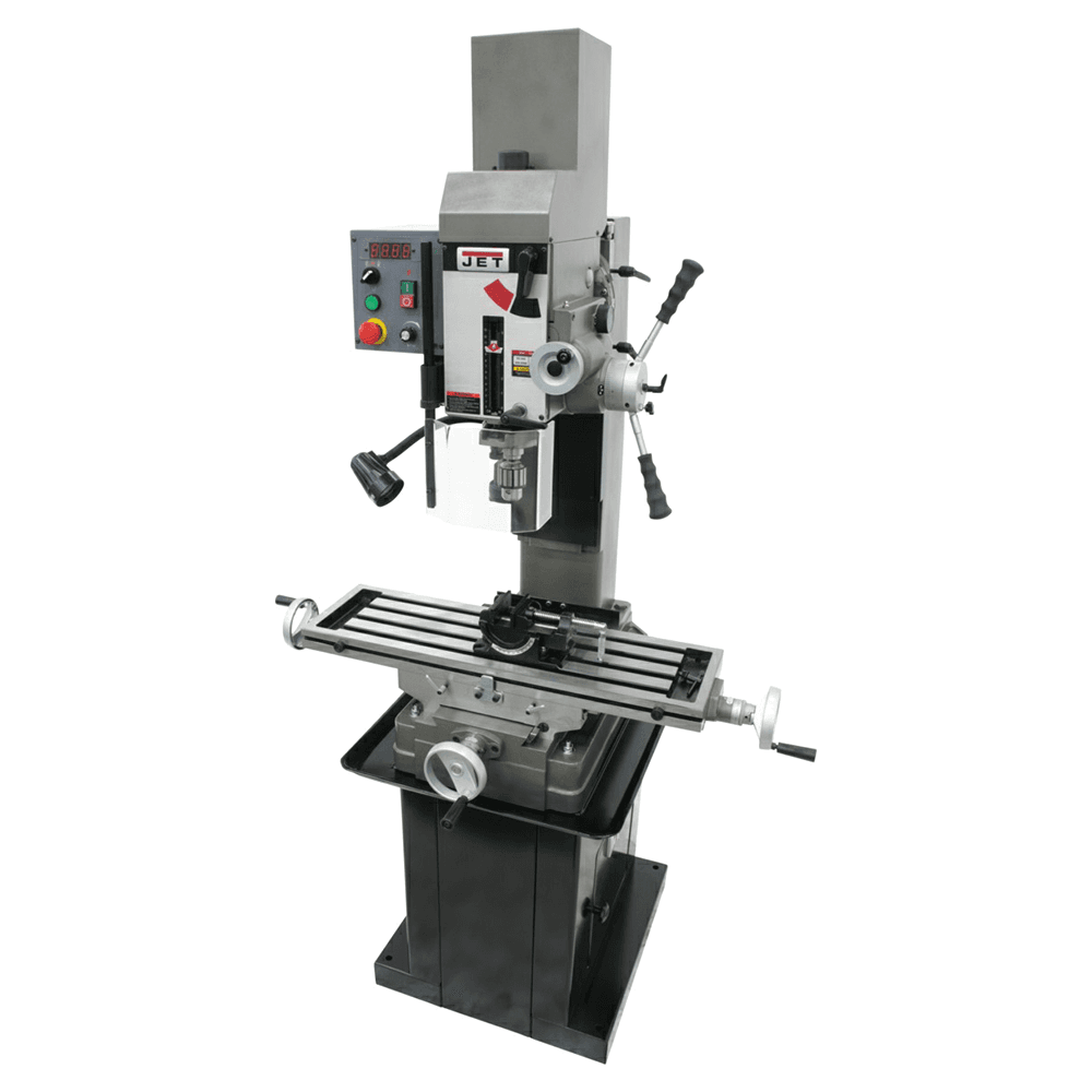 Jet Tools JMD-45VSPFT Variable Speed Geared Head Square Column Mill/Drill with Power Downfeed, 1 Phase/115/230V Main - Image