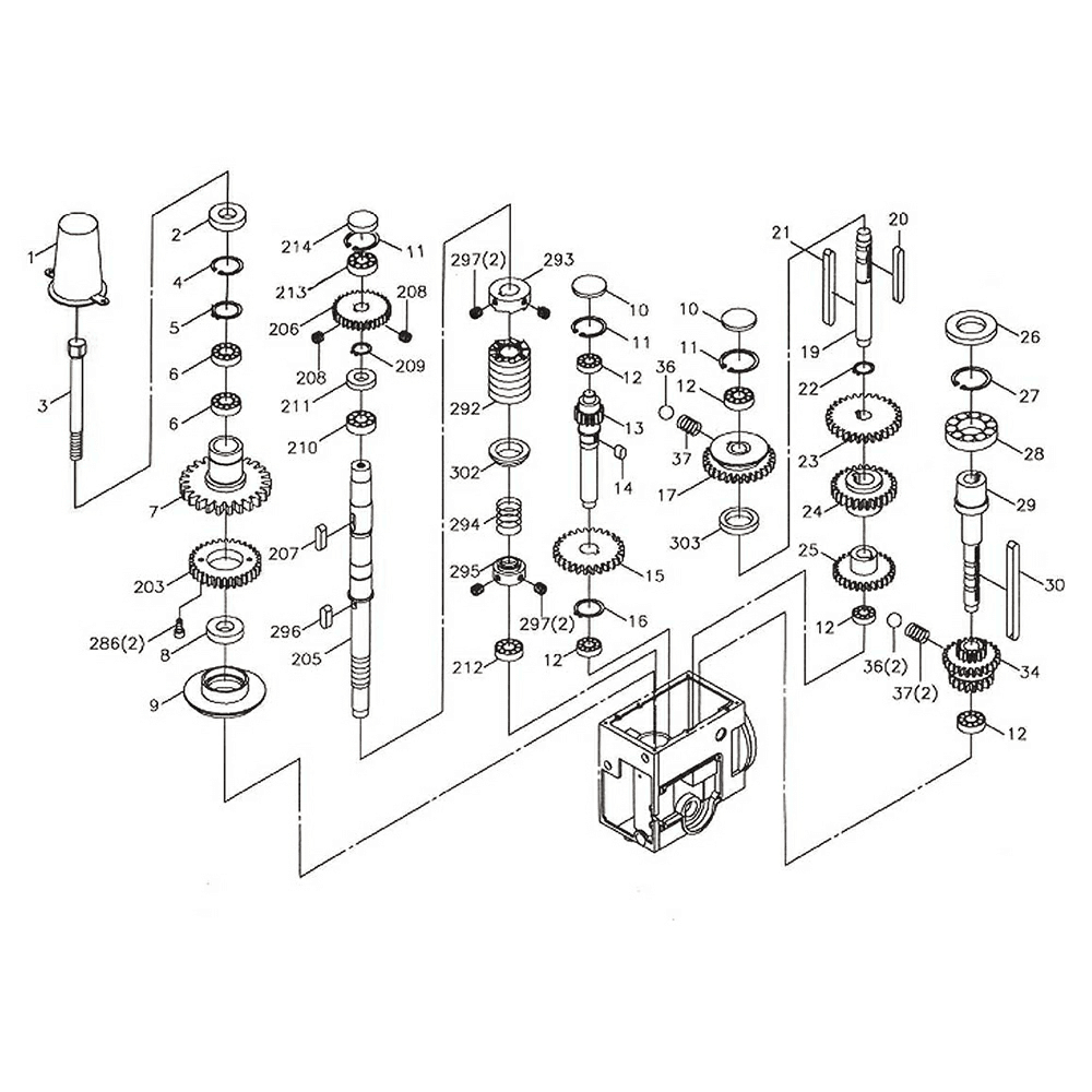 Jet Tools GHD-20PFT 20&quot; Gear Head Tapping Drill Press with Power Downfeed, 3 Phase/230V Alt 9 - Image