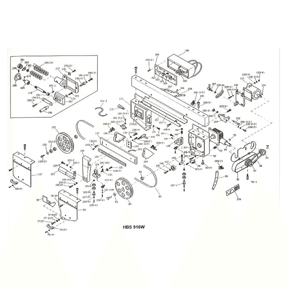 Jet Tools HBS-916 9&quot; x 16&quot; Horizontal Band Saw, 1 Phase/115V/230V Alt 5 - Image