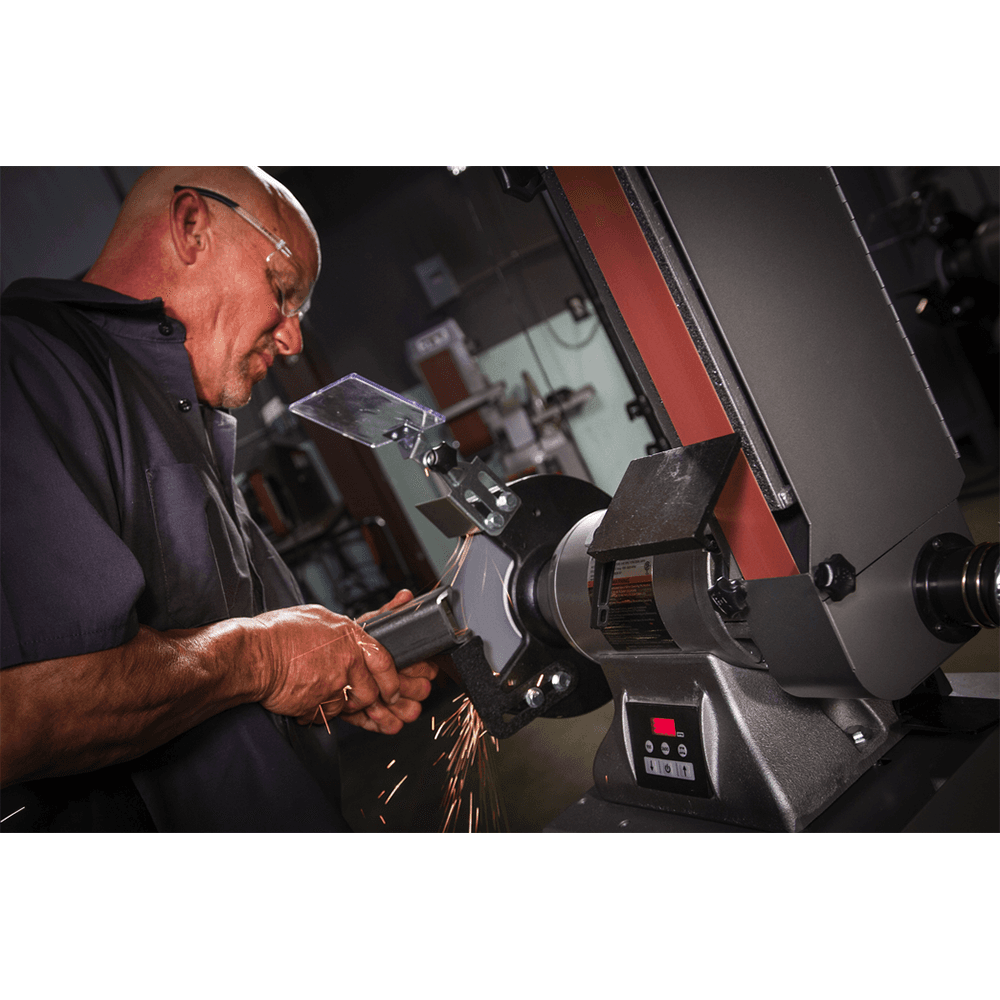 Jet Tools IBGB-248VS 8&quot; x 1 HP Variable Speed Industrial Grinder/2&quot; x 48&quot; Belt S/er, 1 Phase/115V/230V Alt 4 - Image