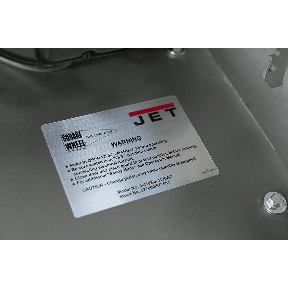 Jet Tools SWG-272 1 HP Square Wheel Belt Grinder, 3 Phase/115V/230V Alt 2 - Image