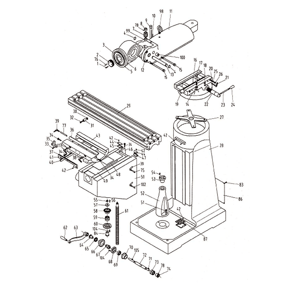 Jet Tools JTM-4VS 3 HP Variable Speed Vertical Milling Machine, 3 Phase/230V/460V Alt 6 - Image