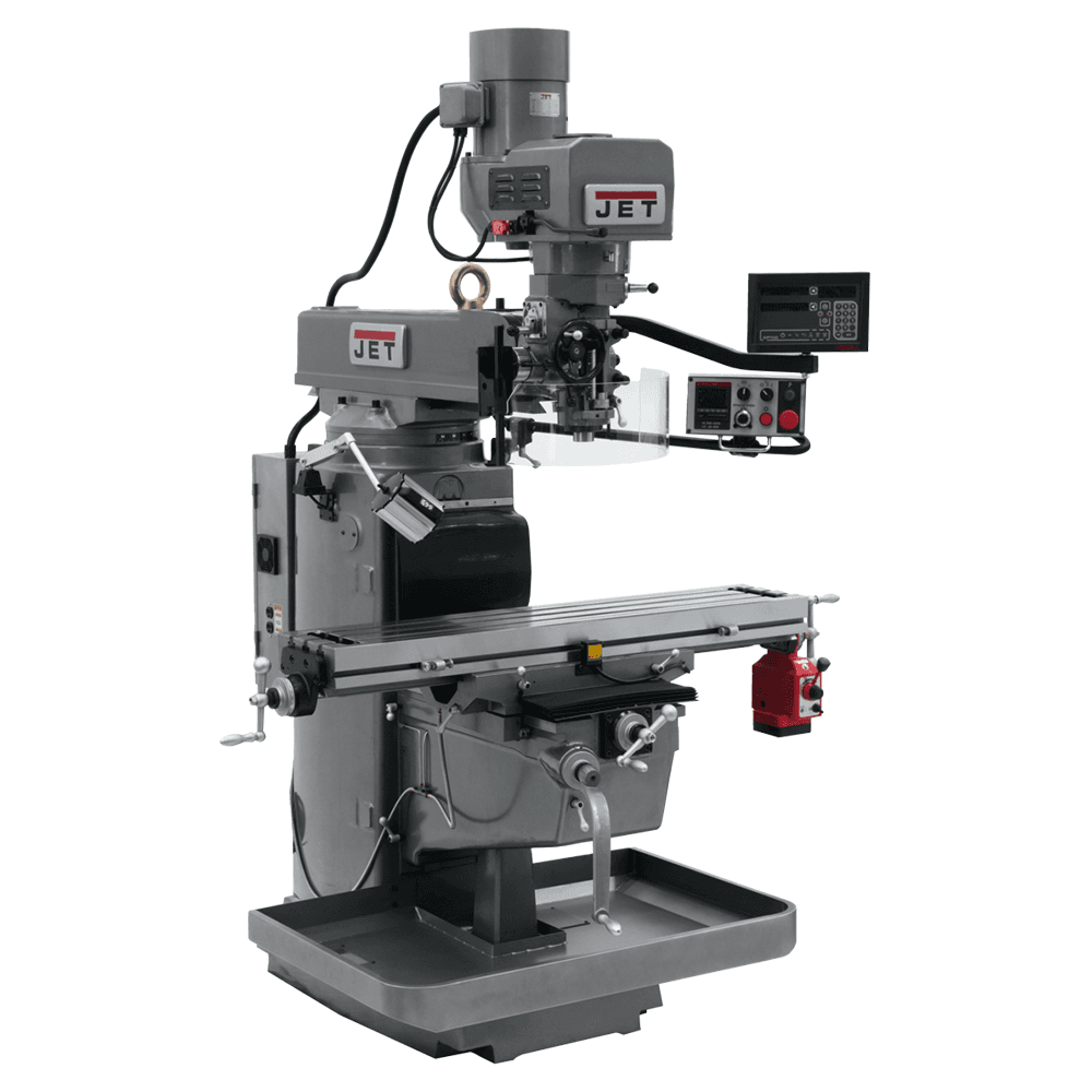 Jet Tools JTM-1050EVS2/230 3 HP Milling Machine with Newall DP700 DRO/X-Axis Powerfeed, 3 Phase/230V Alt 1 - Image
