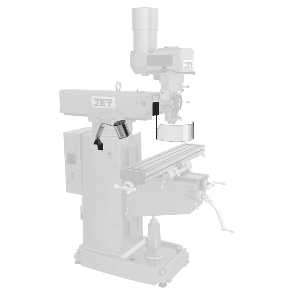 Jet Tools JTM-1050EVS2/230 3 HP Milling Machine with 3-Axis Powerfeeds/Air Powered Drawbar, 3 Phase/230V Alt 7 - Image