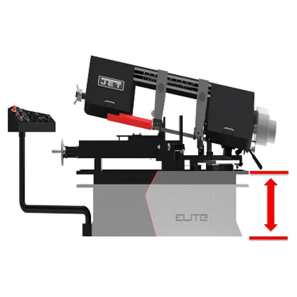 Jet Tools EHB-1018VM 10&quot; x 18&quot; Semi-Auto Variable Speed Dual Mitering Saw, 3 Phase/230V/460V Alt 2 - Image