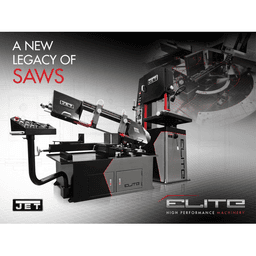 Jet Tools EHB-1018VM 10&quot; x 18&quot; Semi-Auto Variable Speed Dual Mitering Saw, 3 Phase/230V/460V Alt 4 - Image