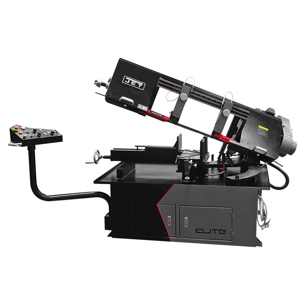 Jet Tools EHB-1018VM 10&quot; x 18&quot; Semi-Auto Variable Speed Dual Mitering Saw, 3 Phase/230V/460V Main - Image