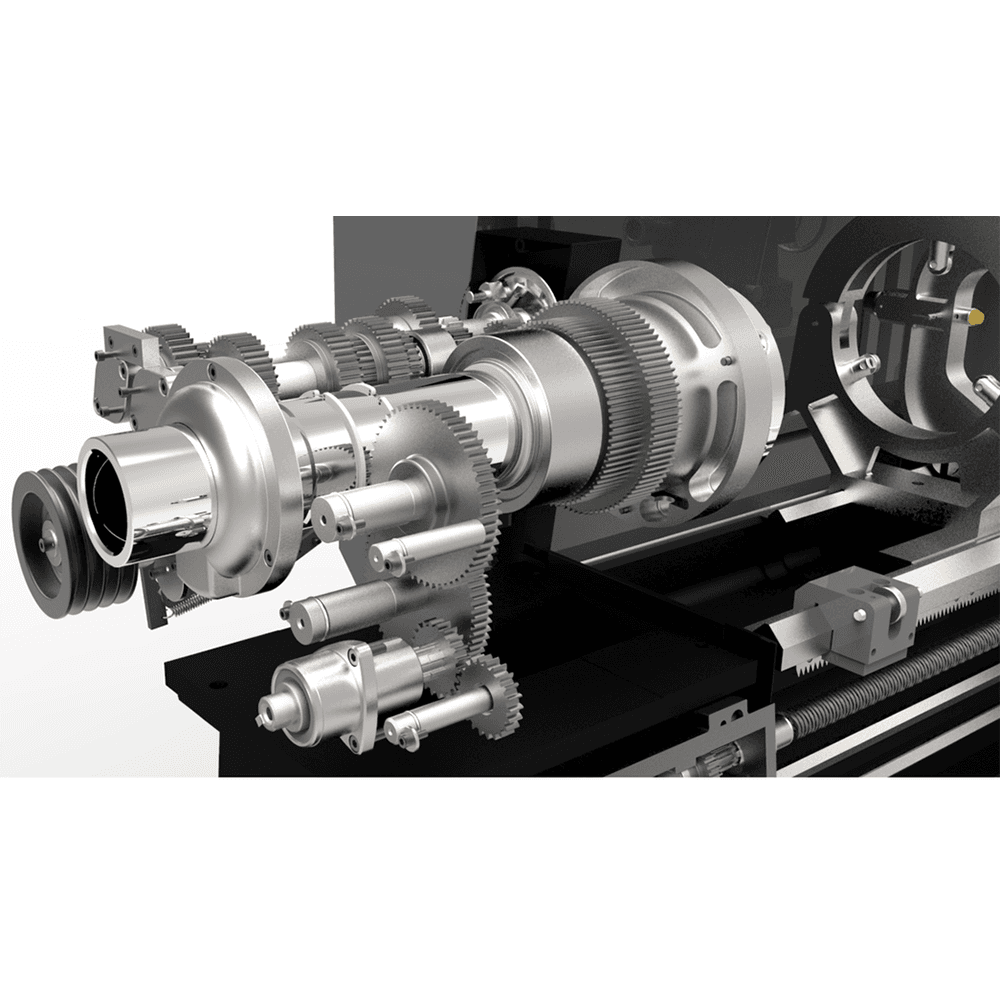 Jet Tools EGH-1740 Elite Geared Head Lathe with ACU-RITE 203 DRO/Taper Attachment Alt 12 - Image