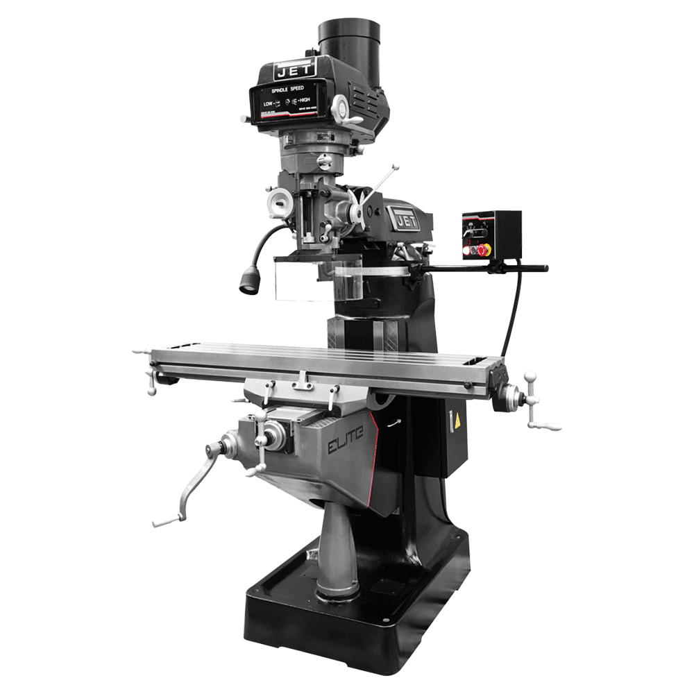 Jet Tools ETM-949 3 HP Mill with 3-Axis ACU-RITE 203/Powerfeeds/Air Draw Bar, 3 Phase/230V/460V Main - Image