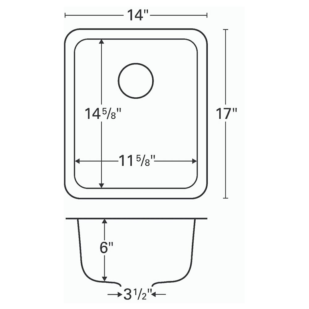 White A-315 Acrylic Undermount Single Bowl Bar/Prep Sink by Karran