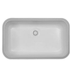 Karran A-340 Acrylic Undermount Single Bowl Kitchen Sink in White 1