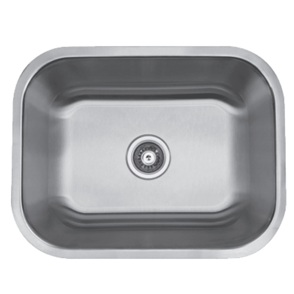 Karran BC-2318 Stainless Steel Undermount Single Bowl Sink, 23" x 17-3/4" x 9 with Brushed Finish and Noise Reduction Pads