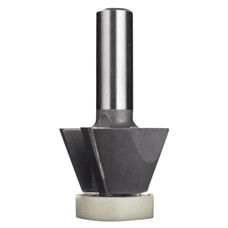 Karran 24&#730; Stainless Steel Bevel Bit for Solid Surface Install - Oversized Bearing for Trimming Solid Surface during Installation of an Edge Seamless Stainless Steel Sink