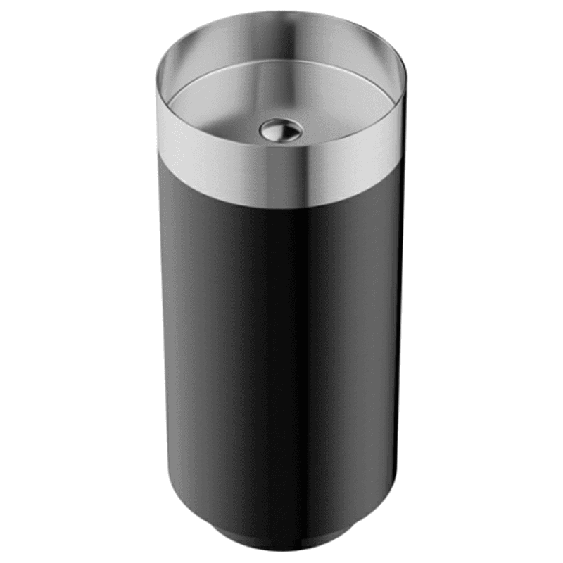 Cinox CCP200 Stainless Steel Free-Standing Round Pedestal Sink, 15" x 15" x 32-5/8", Stainless Steel/Gunmetal Gray Main - Image