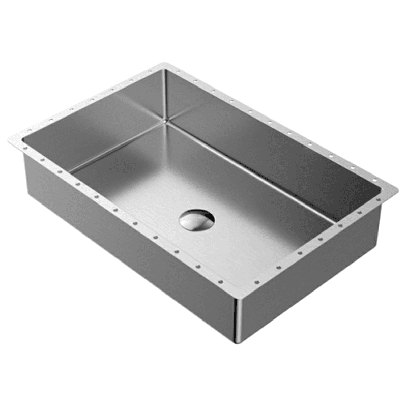 Cinox Stainless Steel Undermount Rectangular Bathroom Sink, 21-5/8" x 15" x 5-1/2", Stainless Steel Main - Image
