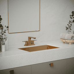 Cinox Stainless Steel Undermount Rectangular Bathroom Sink, 23-5/8" x 15-3/4" x 5-7/16", Brushed Copper Alt 2 - Image