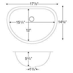 Seamless and Stone Undermount Vanity Sink for Laminate and Solid Surface by Karran