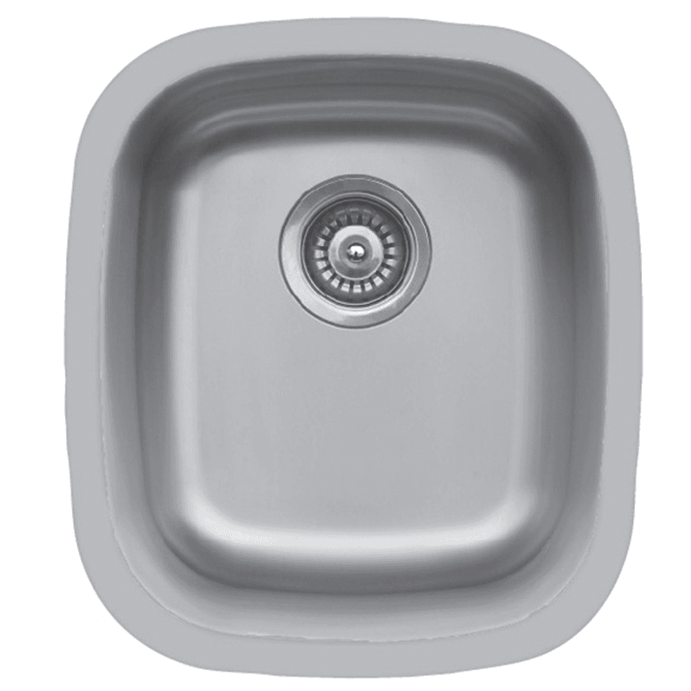 Karran Edge 300 Stainless Steel Undermount Bar Prep Sink with Soft Satin Brushed Finish and Patented Resin Matrix Rim