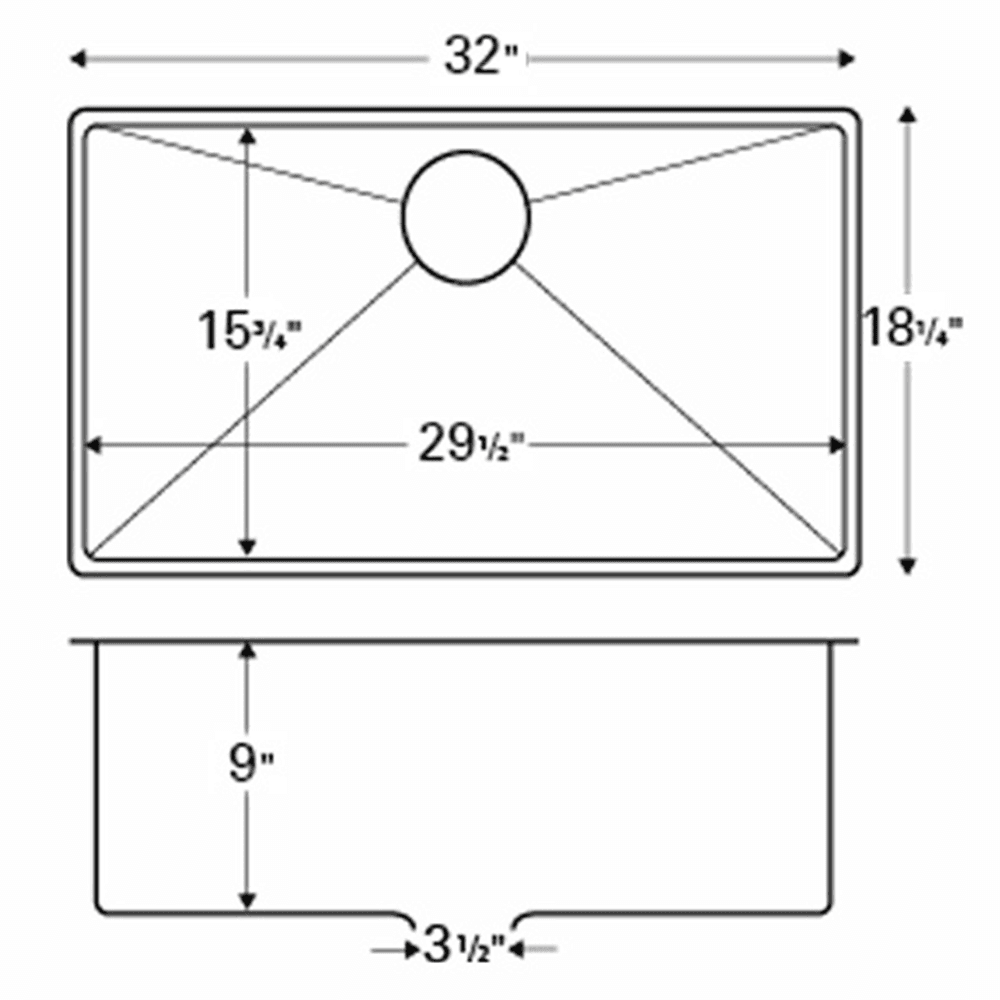 Seamless Undermount Sink for Laminate and Solid Surface, Undermount Sink for Stone and Quartz - Karran Edge 400