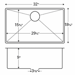 Seamless Undermount Sink for Laminate and Solid Surface, Undermount Sink for Stone and Quartz - Karran Edge 400