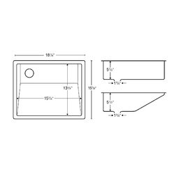 Karran E-505 Undermount Vanity Sink with European Satin Finish and Resin Matrix Rim