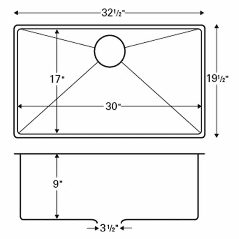 Karran Edge 500 Undermount Sink - Seamless Installation for Laminate, Solid Surface, Stone & Quartz