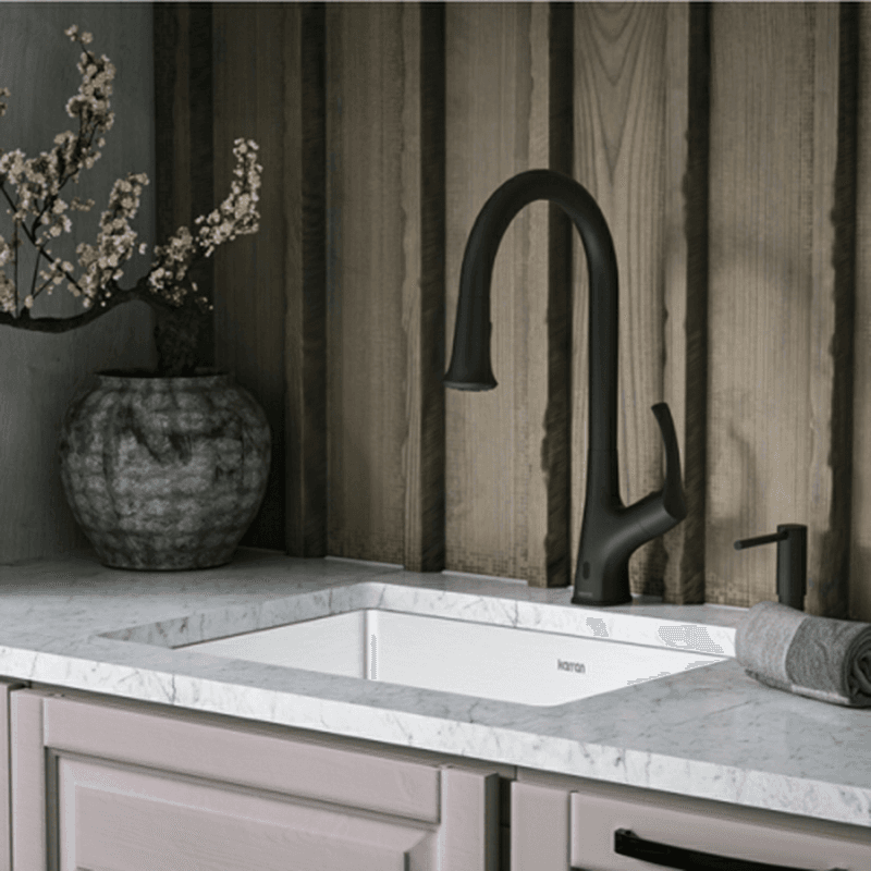 Elite Stainless Steel Undermount 16G Single Bowl Kitchen Sink Kit, 23" x 18" x 14" Alt 7 - Image