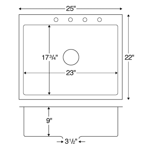 Sharp and Crisp Styling Kitchen Sink - Top Mount Installation for All Materials by Karran