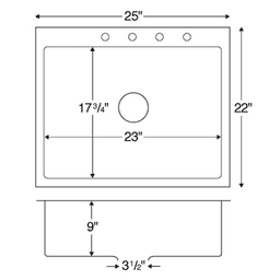 Sharp and Crisp Styling Kitchen Sink - Top Mount Installation for All Materials by Karran
