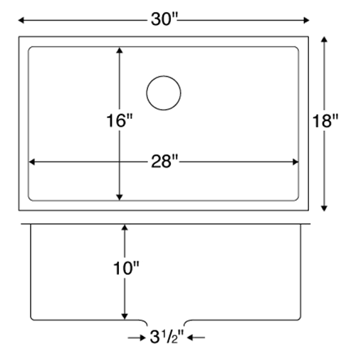 Sharp and Crisp Styled Karran EL-75 Undermount Kitchen Sink for Stone and Quartz Installation
