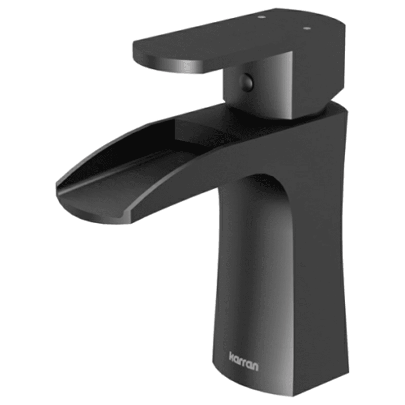 Kassel Single-Handle Single Hole Basin Bathroom Faucet with Matching Pop-up Drain, Gunmetal Gray Main - Image