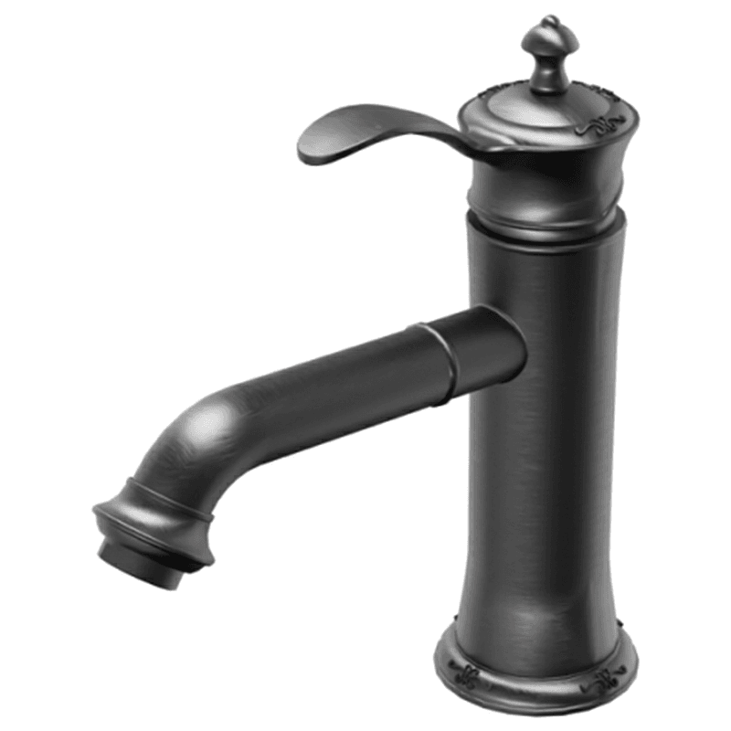 Vineyard Single-Handle Single Hole Basin Bathroom Faucet with Matching Pop-up Drain, Gunmetal Gray Main - Image