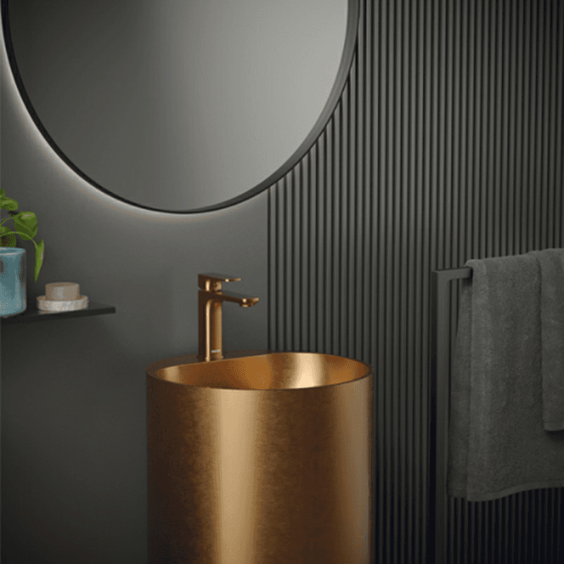 Venda Single-Handle Single Hole Basin Bathroom Faucet with Matching Pop-up Drain, Brushed Copper Alt 3 - Image