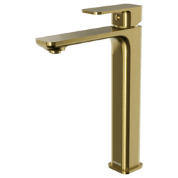 Venda Single-Handle Single Hole Vessel Bathroom Faucet with Matching Pop-up Drain, Brushed Gold Main - Image