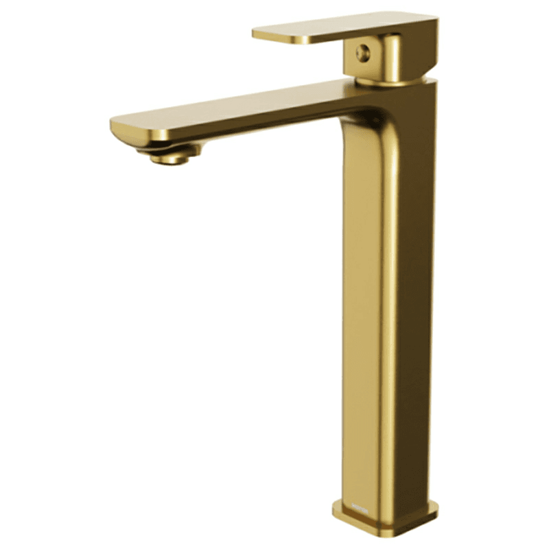 Venda Single-Handle Single Hole Vessel Bathroom Faucet with Matching Pop-up Drain, Gold Main - Image