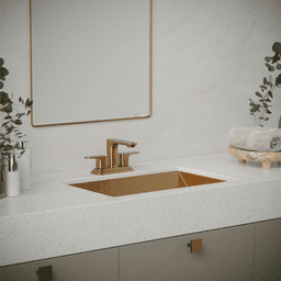 Venda Double-Handle Two Hole Centerset Faucet Bathroom Faucet with Matching Pop-up Drain, Gold Alt 3 - Image