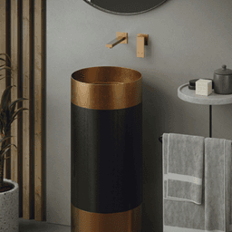 Alberton Single-Handle Wall-Mount Bathroom Faucet, Brushed Copper Alt 1 - Image