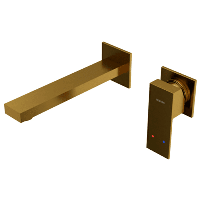 Alberton Single-Handle Wall-Mount Bathroom Faucet, Gold Main - Image