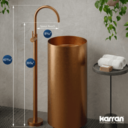 Howick Single-Handle Freestanding Bathroom Faucet, Gold Alt 3 - Image