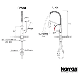 Scottsdale Single-Handle Pull-Down Sprayer Kitchen Faucet, Oil Rubbed Bronze Alt 6 - Image