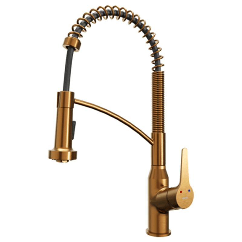 Scottsdale Single-Handle Pull-Down Sprayer Kitchen Faucet, Brushed Copper Main - Image