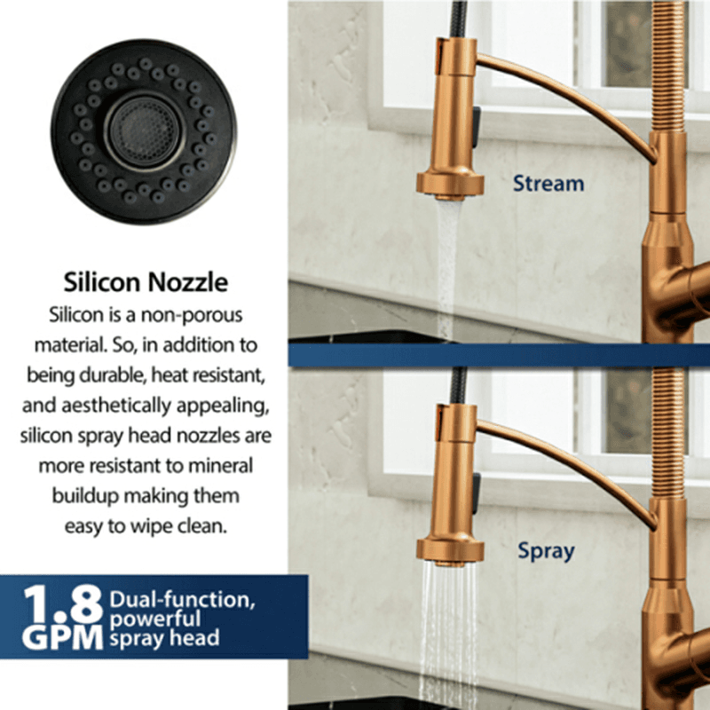 Alston Touchless Single-Handle Pull-Down Sprayer Kitchen Faucet, Brushed Copper Alt 4 - Image