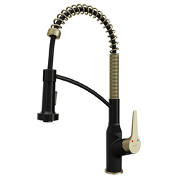 Alston Touchless Single-Handle Pull-Down Sprayer Kitchen Faucet, Matte Black/Brushed Gold Main - Image